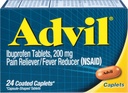 Advil Coated Caplets Pain Reliever und Fever Reducer Ibuprofen 200mg, 24 Count