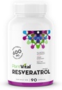 Plantvital Resveratrol 600mg - 90 Vegan Resveratrol Kapseln - Hohe Reinheit Trans Resveratrol Ergänzung - Antioxidant - Non-GMO, Gluten-Free