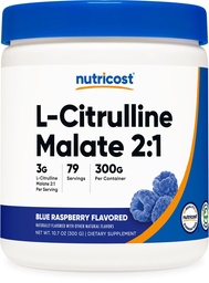 Nutricost L-Citrulline Malat 2:1 (300 Gramm) (blauer Himbeer)
