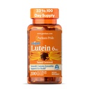 Puritan's Pride Premium LutigoldTM Lutein Caroténoïde 6mg avec Zeaxanthin pour les hommes et les femmes, complément alimentaire pour le soutien de la santé oculaire, 200 softgels à libération rapide
