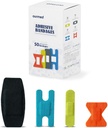 Bandeaux en tissu flexible avec Pad non-collant, sans latex, couleurs arc-en-ciel Bandage adhésif Entretien de la plaie de premiers soins pour les découpes, les scorpes, les blisters, les tailles assorties, 50 comte