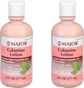 MAJOR Lotion calamine - Calamine Suspension topique USP Protection de la peau - 6 Fl Oz (177 ml) (2 boîtes)