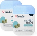 Chews dentaires Kradle pour chiens - Poudre de Pyridoxine d'Ashwagandha HCL - routine dentaire nocturne - soutient la relaxation et l'hygiène buccodentaire - 150 Chews