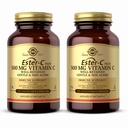 Solgar Ester-C Plus 500 mg Vitamine C (Complexe d'Ascorbate) - 100 capsules végétales, boîte de 2 - Antioxydants et immunosupport - Non OGM, végétalien, sans gluten, casher - 200 portions totales