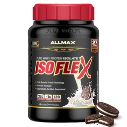 ALLMAX ISOFLEX Whey Protein Isolate, Cookies & Cream, 2 lb