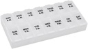 Rappel N' heure hebdomadaire (7 jours) AM/PM Pill Organizer, Vitamine and Medicine Box, grands compartiments, 2 fois par jour, lys clairs