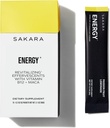 SAKARA Energy Effervescents, 15 Packungen - Raffinierte zuckerfreie Elektrolyt-Pulverpackungen mit Vitamin B12 & L Theanin, Flavored Water Packets, Hydration Powder, Energy Drink Electrolyte Powder