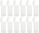 12 Emballez des bouteilles de pilules en plastique vides avec des bouchons, un contenant de pilules 13 Dram étanche à l'air avec des bouchons pour médicaments, des suppléments ou tout petit article (transparent clair)