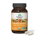INDE ORGANIQUE Capsules Ashwagandha - Supplément biologique Ashwagandha - Racine d'Ashwagandha végétalien, sans gluten, sans casher, sans OGM, soutient le stress, l'énergie et le sommeil - 60 Capsules