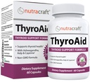 ThyroAid #1 supplément de support thyroïde Formule naturelle de thyroïde à base de plantes avec l'iode (Kelp), Ashwagandha, L-Tyrosine et plus encore Soutien Thyroïde Santé et Niveaux d'énergie