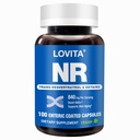 Lovita NR (Nicotinamide Riboside) 840 mg, supplément NAD avec trans-résvératrol et bêtaine, promouvoir les niveaux NAD Plus, le vieillissement en santé, 100 capsules entériques véganes