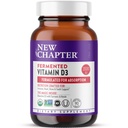 Nouveau chapitre Vitamine fermentée D3 2 000 UI, biologique, ONE quotidien pour l'immuno-support, le coeur et les os + Turmère de l'alimentation entière, champignon de Reishi Adaptogène, 100% végétarien, sans gluten, 90 Compte