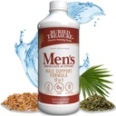Trésor enseveli : Prostate complète pour hommes - Supplément de formule à base de plantes naturelles avec Palmetto de scie, Barque de Pygeum et Bouilloires stines pour soutenir une fonction urinaire et de la prostate saine - 16 oz