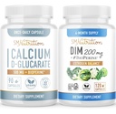 SMNutrition 200mg Supplément DIM avec Calcium D-Glucarate -Hormone Balancing Bundle avec DIM Diindolylméthane Capsules (120 portions) et Vegan sans gluten Supplément CDG non-OGM (90 portions)