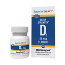 Source supérieure Vitamine D3 1000 UI - Offre Système immunitaire, Cerveau et système nerveux Support - Aides Absorption de calcium pour la santé des dents et des os - Bariatrique - 100 comprimés de dissolution sublingual