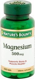 Nature's Bounty Magnésium 500 mg Comprimés 100 ea (paquet de 4)
