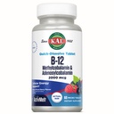 KAL Vitamine B12 Méthylcobalamine et Adenosylcobalamine 2000 mcg ActivMelt, B12 Suppléments énergétiques, Métabolisme, Nerve, Support des globules rouges, Haute Absorption, Berry naturel, 60 Servir, 60 Micro comprimés