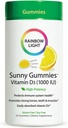 Lumière arc-en-ciel - Gummies ensoleillées Vitamine D3 1000 UI, soutien pour des os sains, des muscles et l'immunité dans une famille amie à croquer avec vitamine D3, sans soja, sans gluten, citron aigre, 50 gouttes de gummy