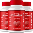 Heart Freedom Capsules, Official HeartFreedom Pills - Energy and Health Maximum Strength, Heart Freedom Circulation Support Capsules, All Natural Glyco Optimizer, Premium Formula Reviews (3 Pack)