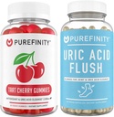PUREFINITÉ Acide Urique Flush & Nettoyer Capsules + Gommies de cerise de tart