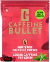 Caffeine Bullet 4 Mint Caffeine Candies = 400mg Caffeine Kick, Faster Than Energy gels & Cycling Chews for a mid-Race Endurance Sports and Gaming Caffeinated Energy Boost