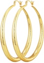 OOOPEL 925 Boucles d'oreilles en Argent Sterling pour femmes Boucles d'oreilles en Boucles d'oreilles en Boucles d'oreilles en Boucles d'oreilles en Boucles Hypoallergéniques Diamant-Cut Conçues - Boucles d'oreilles en Boucles d'oreilles en Grande Boucles d'oreilles Non Tarnish(30/40/50/60/70mm)