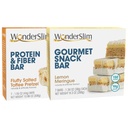 WonderSlim Fluffy Salted Toffee Pretzel Protein & Fiber Bar und Zitronen Meringue Gourmet Snack Bar Bundle
