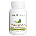 BIOptimizers Cogniotics Probiotics Supplément Cerveau - Aide à soutenir l'humeur, mieux cibler, mémoire, clarté mentale - 60 capsules