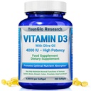 Vitamin D3 4000 IU Nahrungsergänzungsmittel zur Förderung gesunder Knochen- und Immunfunktion, Easy-to-Swallow 360 Softgels