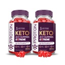 Justified Laboratories (2 Pack Proton Protein Keto ACV Gummis Extreme 2000MG Proton Keto Gummies Apfelessig Formuliert mit Granatapfelfettpulver B12 Vegan Non GMO 120 Gummys