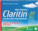 Comprimés allergiques non somnolents de 24 heures Clartin,10 mg, 5 Nombre (708164)
