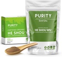 Certified Organic He Shou Wu - Large 5oz Tasche von 30:1 Konzentrat-Fo-ti - Organic Foti Extract- Fo ti He Shou Wu Organic-Plus Free Bamboo Spoon