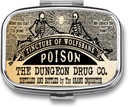 Metall 2 Compartment Pill Organizer Travel Friendly Portable Compact Box Cute Case Vitamine/Tylenol/Fish Oil/Supplements/Meds/Tablet für Geldbeutel/Pocket (Poison Skull), 1,97x0.79x0.39''''