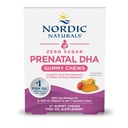 Nordic Naturals Zero Sugar DHA Gummées de vitamines prénatales, Arôme orange fraise - 27 Gummées - Suppléments pour la grossesse - 600 mg d'huile de poisson oméga-3 et 400 UI de vitamine D3-27