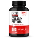 FORCE FACTOR Collagen Peptides, Collagen pour femmes et hommes fabriqués avec du collagène bovin hydrolysé de type 1 et 3 pour cheveux, peau, ongles et articulations sains, qualité premium, sans OGM, 120 pilules collagènes