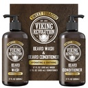 Revolution Viking Laver la barbe et conditionner pour les hommes avec huile d'argan et huile de jojoba - assouplissant et fortifiant soin de la barbe Shampooing et conditionneur avec huile de barbe (17oz, sucre de tabac)