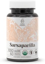 Sarsaparilla USDA Organic 60 Capsules (Hemidesmus indicus) Graines séchées (60 Capsules)
