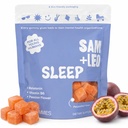 SAM+LEO Gummies de sommeil pour les enfants et les adolescents avec la mélatonine, la fleur de passion et la vitamine B6 - Gummies d'aide au sommeil doux pour le sommeil reposant.