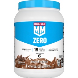Lait musclé ZERO, 100 poudre de protéines de calories, chocolat, 15g de protéines, 1,65 livre, 25 portions