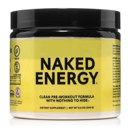 Énergie NAKED - Poudre pré-entraînement pure pour les hommes et les femmes, végétalien, non aromatisé, sain pré-entraînement - Pas d'édulcorants, de couleurs ou de saveurs ajoutés - 50 portions