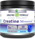 Formules étonnantes Supplément de poudre monohydratée de créatine micronisée $ 5000 mg par portion $ Supplément idéal avant et après l'entraînement $ Made in USA (12,6 Oz)