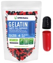 XPRS Nutra Größe 4 Leere Kapseln - 100 Count Small Leere Gelatin Kapseln - Pillen DIY Kapsel Füllung - Fillable Pure Bovine Pill Gel Kapseln für Do-It-Yourself Ergänzungen (schwarz/rot)