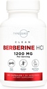 Type Zero Berberine HCL 1200mg 60 Capsules - Propre, Non-OGM, Supplément sans gluten
