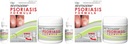 Formule de psoriasis REVITADERM - Crème topique avec goudron de charbon, huile d'arbre à thé et huile de lavande pour démangeaisons, flocons, peaux sèches et craquées - 4 fl. oz. - Comprend la bouteille de voyage (2-Pack)