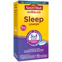 Nature faite Wellblends Dormir plus longtemps, Mélatonine 10mg, L théanine 100 mg, et GABA 100mg, Supplément de sommeil, 35 comprimés Tri-Layer