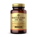 Resvératrol de Solgar 250 mg avec extrait de vin rouge - 30 softgels - Support antioxydant - Non-OGM, sans gluten, sans lait - 30 portions