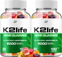 K2Life Hanf Gummis - mit Hanf Seed Extrakt K2 Life Hanf Gummis Tinnitus Kräuterergänzung, Gesundheit und Wellness Unterstützung, Alle natürlichen K2Life Hanf Gummy Advanced Formula (2 Pack - 120 Gummis)