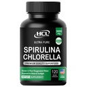 Chlorella Spirulina Poudre Capsules 3000 mg de BMAA Sans Algae Vert Bleu Purest - Meilleur Detox Naturel Vitamines Végétaux crus Protein Green Superfood - Fabriqué aux États-Unis