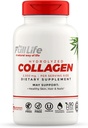 Compléments de collagène hydrolysés à vie entière - Pilules de collagène bovine pour femmes et hommes - Capsules de collagène casher, sans gluten - 90 Capsules de véggie 2 500mg
