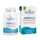 Nordic Naturals Omega-3 Phospholipides non aromatisés - 60 gels mous - 500 mg Omega-3 et 350 mg Phospholipides - Santé du coeur et du cerveau - Petits gels mous faciles à avaler - Non-OGM - 30 portions